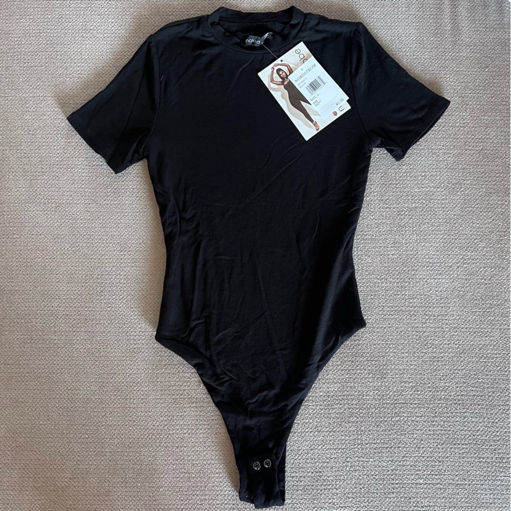NWT Naked Wardrobe Black Bodysuit